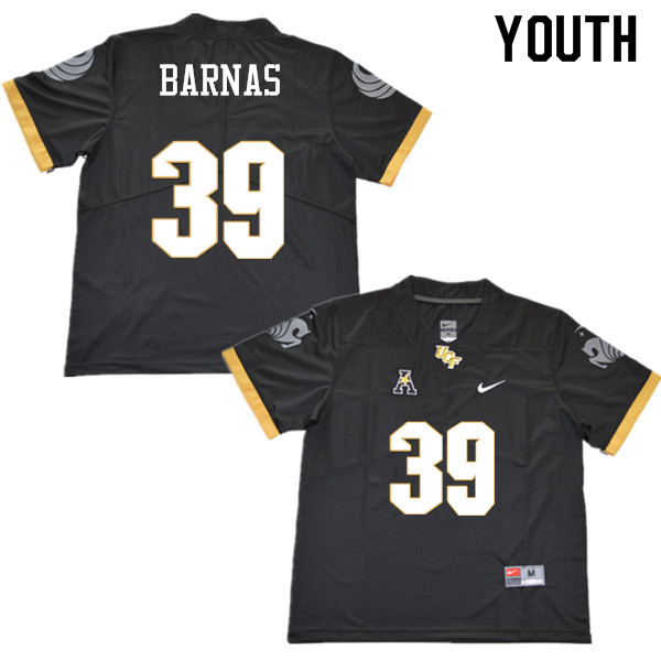 Youth #39 Dylan Barnas UCF Knights College Football Jerseys Sale-Black